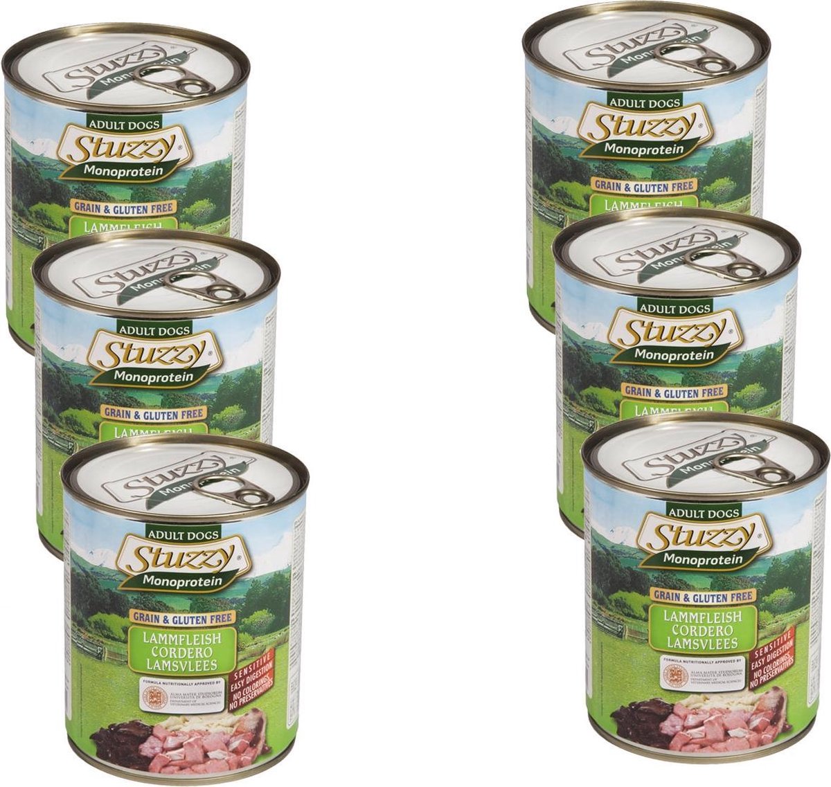 Stuzzy Stuzzy Hondenvoer MonoProtein Lam - 6 x 800 gr - Voordeelverpakking