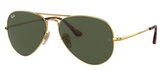 Ray-Ban RayBan Aviator Metal II zonnebril - goud montuur met groene klassieke G-15 lenzen - 58 mm - RB3689 9147/31 58-14