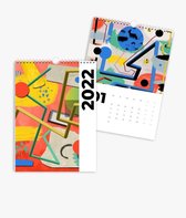 Wandkalender 2022 - Kunst - Planner 2022 - Jaarkalender - Verjaardagskalender - Kalender voor 2022