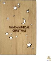 Lay3rD Lasercut - Houten Kerstkaart - Have A Magical Christmas - Berk