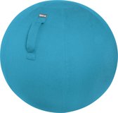 Ballon assis ergonomique Leitz Ergo Cosy Active - Pompe à main incluse - Idéal pour le bureau à domicile - Blauw serein