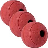 Adori Rubber Speeltje Voerbal - Hondenspeelgoed - 3 x 7 cm Rood