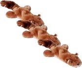 Adori Speeltje Skinny Bever Met Piep - Hondenspeelgoed - 3 x 35 cm Bruin