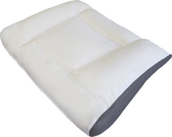 Oreiller de soutien iSleep Ferme avec soutien de la nuque et bande de ventilation - Oreiller ferme - 50x60x10 cm - Wit