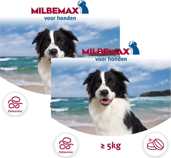 Milbemax Milbemax Hond - Anti wormenmiddel - 2 x 2 tab 10-75kg