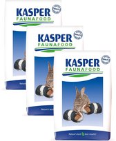 Kasper Faunafood Lapins Mélange à ronger - Nourriture pour lapins - 3 x 3,5 kg