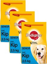 Pedigree Droog Senior Kip/Rijst - 2,5Kg 1x3