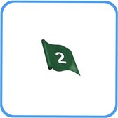 vlaggen genummerd van 1 tot 9 - Groen - Set van 9 stuks