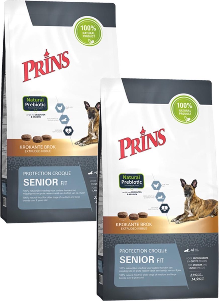 Prins Prins Protection Croque Senior Fit - Hondenvoer - 2 x 10 kg