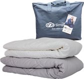 Set de couvertures lestées 4,5 kg Weighted Blanket Beter Sleep - Housse chaude lavable - 200 x 140 - Wit