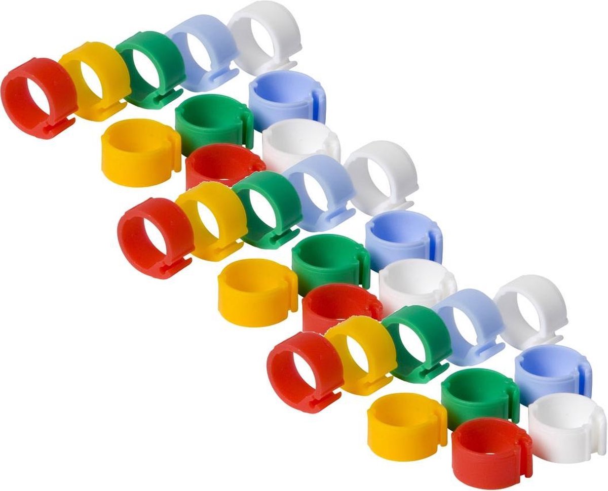 Fauna Private Label Duiven-Clickring 8 Mm - Duivenbroedartikelen - 3 x Assorti 10 stuks