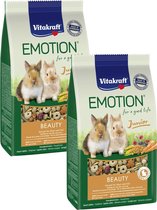 Vitakraft Emotion Beauty Selection Junior Konijn - Konijnenvoer - 2 x 600 g