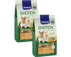 Vitakraft Emotion Beauty Selection Junior Konijn - Konijnenvoer - 2 x 600 g