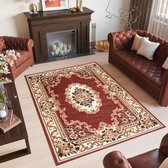 Tapiso Laila Vloerkleed Rood Beige Oosters Woonkamer Tapijt Maat- 120x170