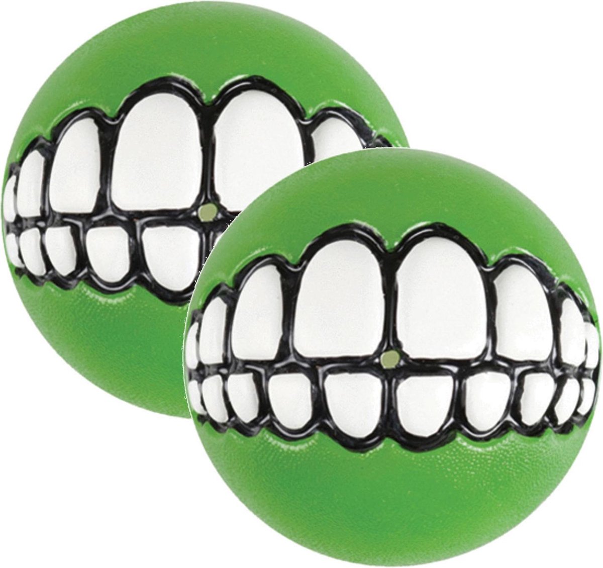 Rogz Grinz Treat Ball Medium - Hondenspeelgoed - 2 x Lime M
