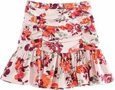 Emilie scarves - rok - bloemenprint - ruches - roze - Small