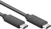 USB C kabel - 3.1 gen 1 - Max. 5 Gb/s - Fast en Quickcharge - Zwart - 1.5 meter - Allteq