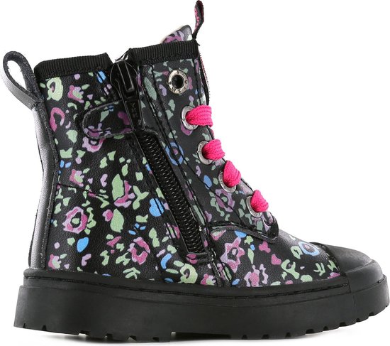 Bikerboots | Meisjes | Black Multicolor pattern | Leer | Shoesme | Maat 26  | bol.com