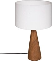 Tafellamp conische voet met witte kap hoogte 46 cm