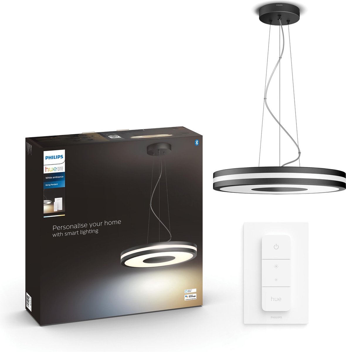 Philips Hue White and Color Ambiance, Lampe à poser Gradient Signe Noir,  compatible Bluetooth, fonctionne avec Alexa, Google Assistant et Apple  Homekit : : Luminaires et Éclairage