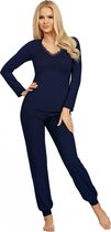 Donna- Blanka - lange pyjama - marineblauw S
