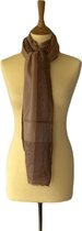 Echarpe en cachemire marron - écharpe à motifs Paisley légèrement visibles – 100% cachemire