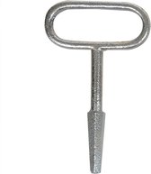 Proplus Clé carrée pour serrure de boîte 13 cm acier argent