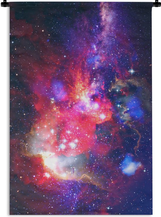 Tapisserie - Etoiles - Espace - Rouge - 90x135 cm - Tapisserie