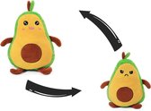 Mood knuffel avocado - Groen - Geel - Blij / boos knuffel - Omkeerbaar - Emotie knuffel - Reversible - Kerstcadeau tip