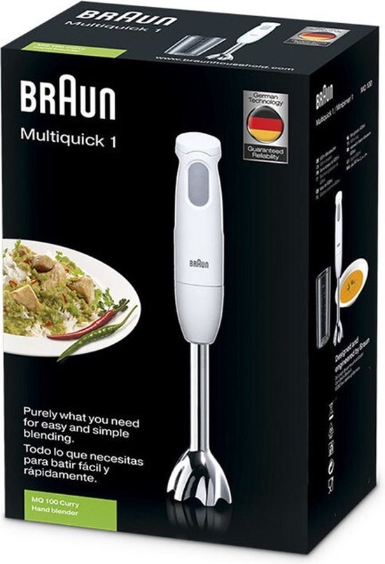 Overige kenmerken - Braun MQ100CURRY - Braun MultiQuick 1 - MQ 100 Curry - Staafmixer