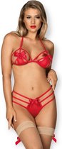 Giftella 2-Delige Set - Rood - Sexy Lingerie & Kleding - Lingerie Dames