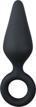 Zwarte buttplug met trekring - large - Sextoys - Anaal Toys