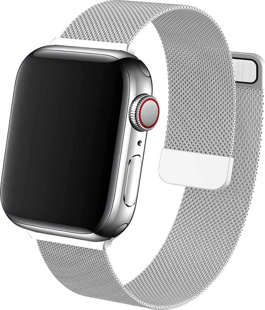 Bandje geschikt voor Apple Watch 40 mm Series 6 - Zilver Milanese Band - iCall