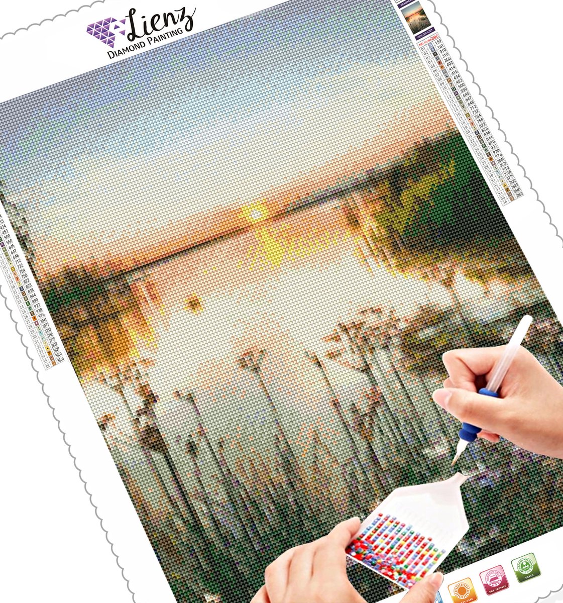 MXJSUA Kronen leeuw diamond painting hanger voor volwassenen, diamond