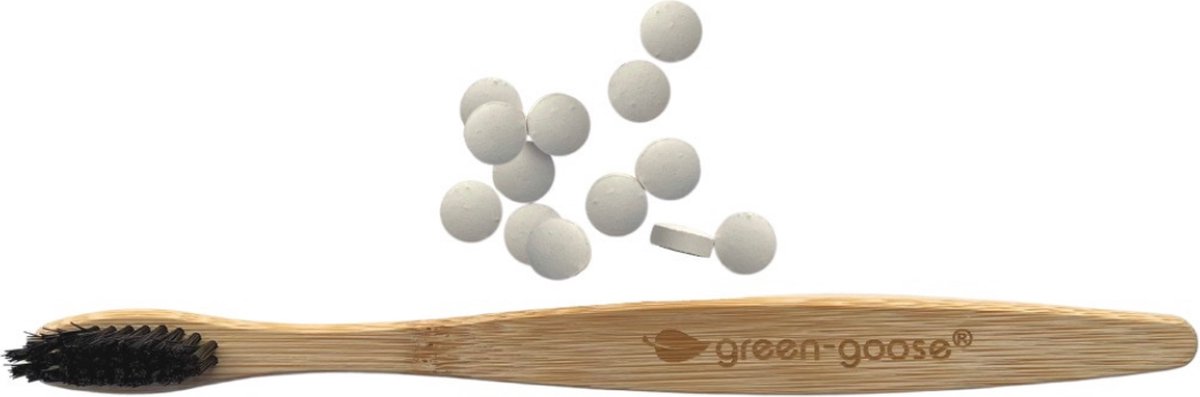Goedkoopste green-goose® Vegan Tandenborstel | Hard | Duurzaam Bamboe | Biologisch afbreekbaar