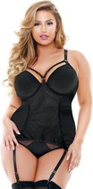 Odessa Jarretelkorset - Zwart - Sexy Lingerie & Kleding - Lingerie Dames - Dames Lingerie - XL - Corset & Bustiers