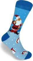 JustSockIt Kerstsokken Kerstman - Sokken - Kerstsokken - Kerstcadeau - Foutekerst - Leuke sokken - Vrolijke sokken - Kerst - Santa - kerstokken mannen - kerstsokken vrouwen - kerstsokken waar je happy van wordt