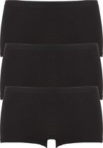 ten Cate Basic women shorts (3-pack) - dames boxers middelhoge taille - zwart -  Maat: XXL