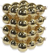 Glas kerstballen - 6 cm - 36 stuks - Gold