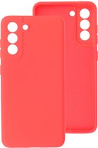Hoogwaardige Siliconen back cover case - Geschikt voor Samsung Galaxy S21 FE - TPU hoesje Rood - stevig back cover (Past Alleen S21 FE)