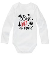 Kerstkado - Best gift ever - Babyromper - Lange Mouw - Mt 50/56