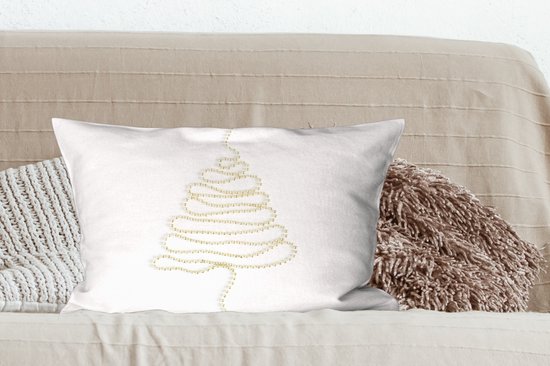 Coussins Coussins décoratifs - Oreillers Salon - 60x40 cm - Hiver - Arbre - Perles