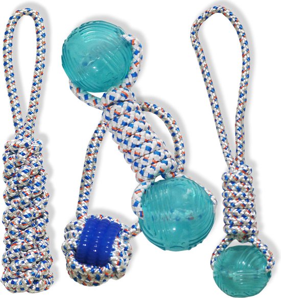 AllStar Pets honden speelgoed set van 4 stuks speeltjes voor de