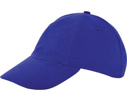 Kinder 5 Panel Cap – Kobaltblauw – 100% Geborsteld Katoen – Verstelbare Kinderpet – Comfortabele Zomerpet