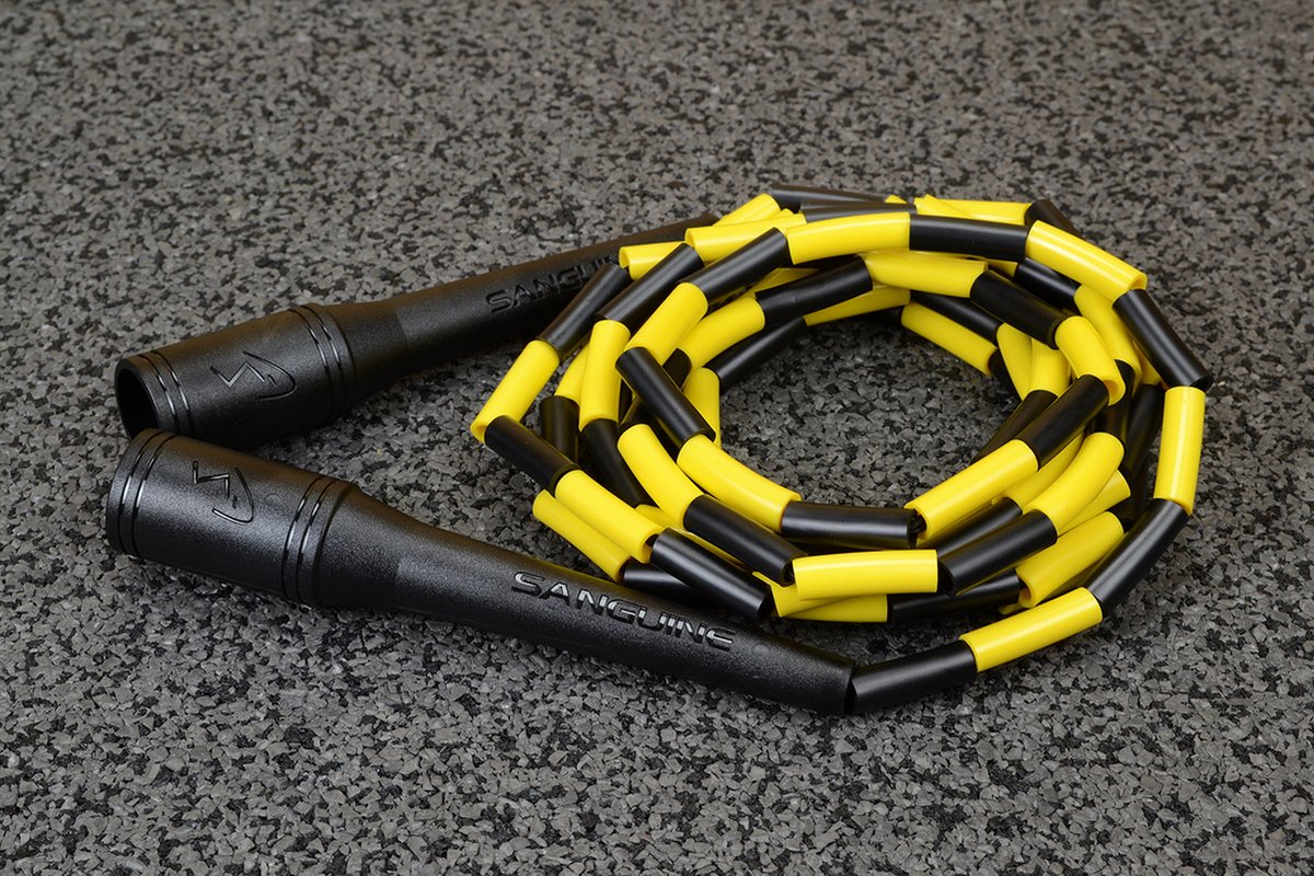 Sanguine MX soft beaded jump rope - Springtouw - Black & Yellow - 305cm