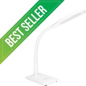 JASPER LED bureaulamp in het wit - Dimbaar - 3 instelbare kleuren - Touch-bediening