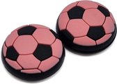 Thumb Grips | Thumb Sticks | Gaming Thumbsticks | Geschikt voor Playstation PS5 PS4 PS3 & Xbox X S One 360 | 1 Set = 2 Thumbgrips | Voetbal | Zwart met Roze