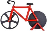 Pizzasnijder Fiets – Rood – fiets – Pizzames – Pizza roller – RVS – Pizzaschaar