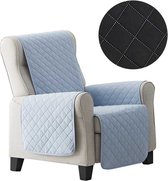 Duo quilt - Fauteuilbeschermer Zwart - 55cm breed - Twee kanten te gebruiken - OekoTex keurmerk