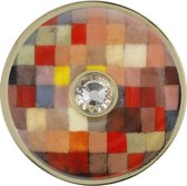 Goebel® - Paul Klee | Broche "Harmonie" | Porselein, 5cm, met glaskristallen en echt goud